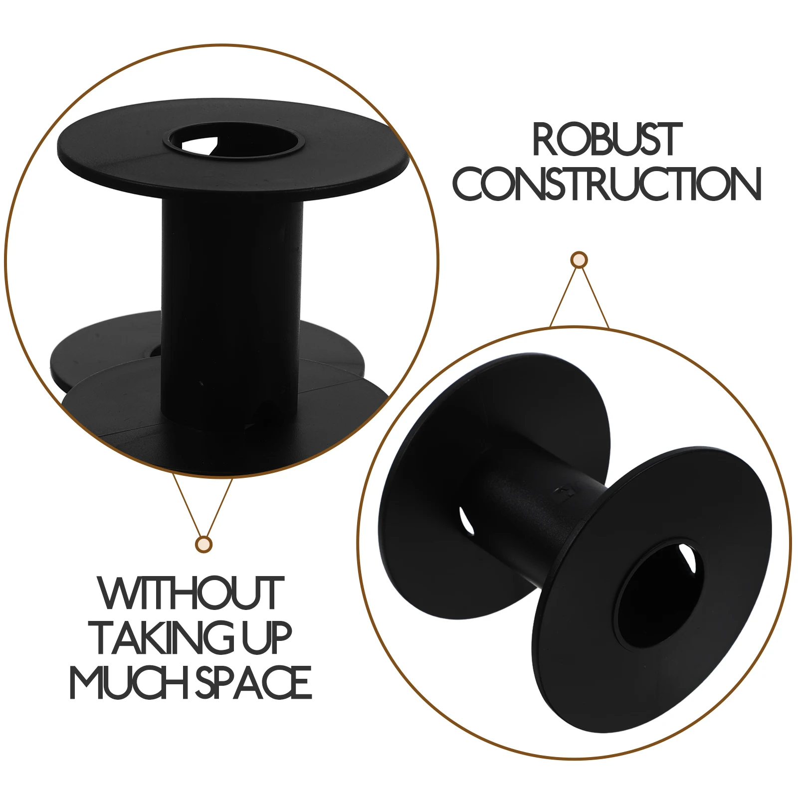 

4Pcs Cable Spools Winding Roll Empty Wire Reel Replacement Bobbins Plastic Storage Solution Multifunctional Design Compact