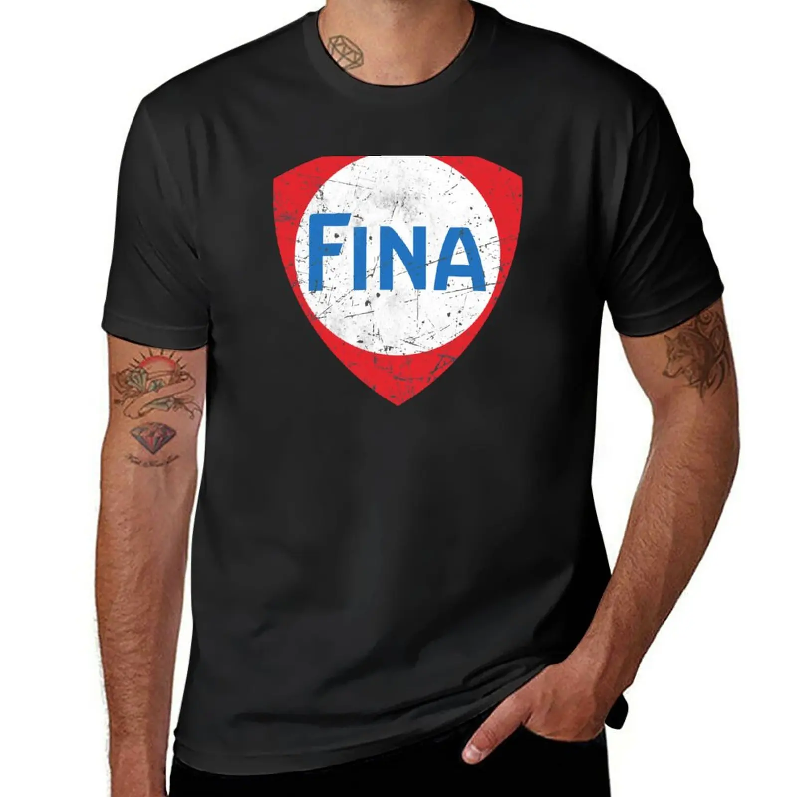 

New Fina Oil Petrofina Vintage Logo T-Shirt Short t-shirt T-shirt for a boy customized t shirts plain black t shirts men