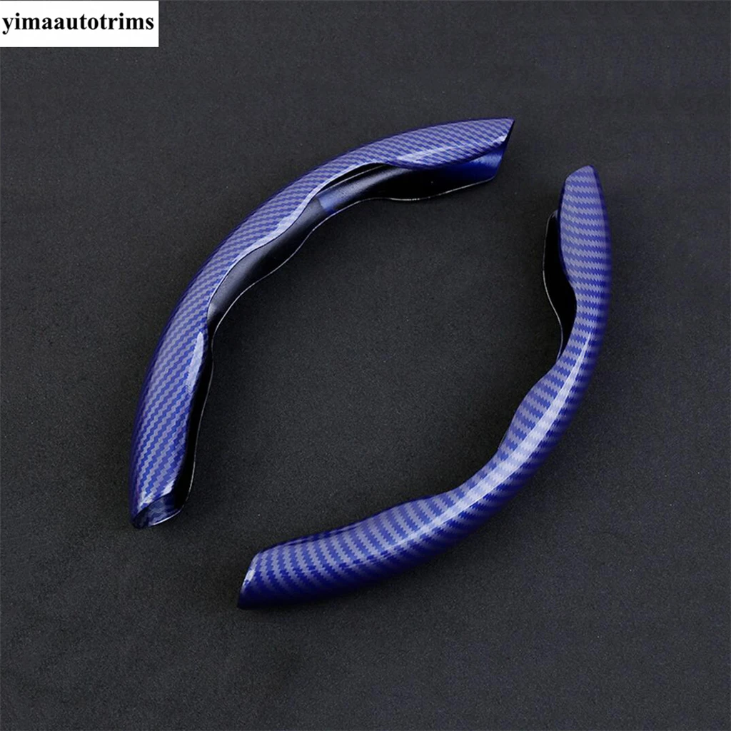 

Car Steering Wheel Handle Decor Cover Trim Carbon Fiber / Red Blue Accessories Interior For Honda FIT Jazz CRV HR-V Accord Civic