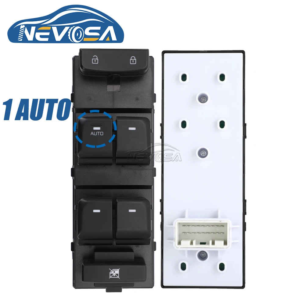 NEVOSA 93570-C1000 93570-C1010 1 / 2 AUTO Front Left Power Window Switch Master Button For Hyundai Sonata 2015 2016 2017 18 2019