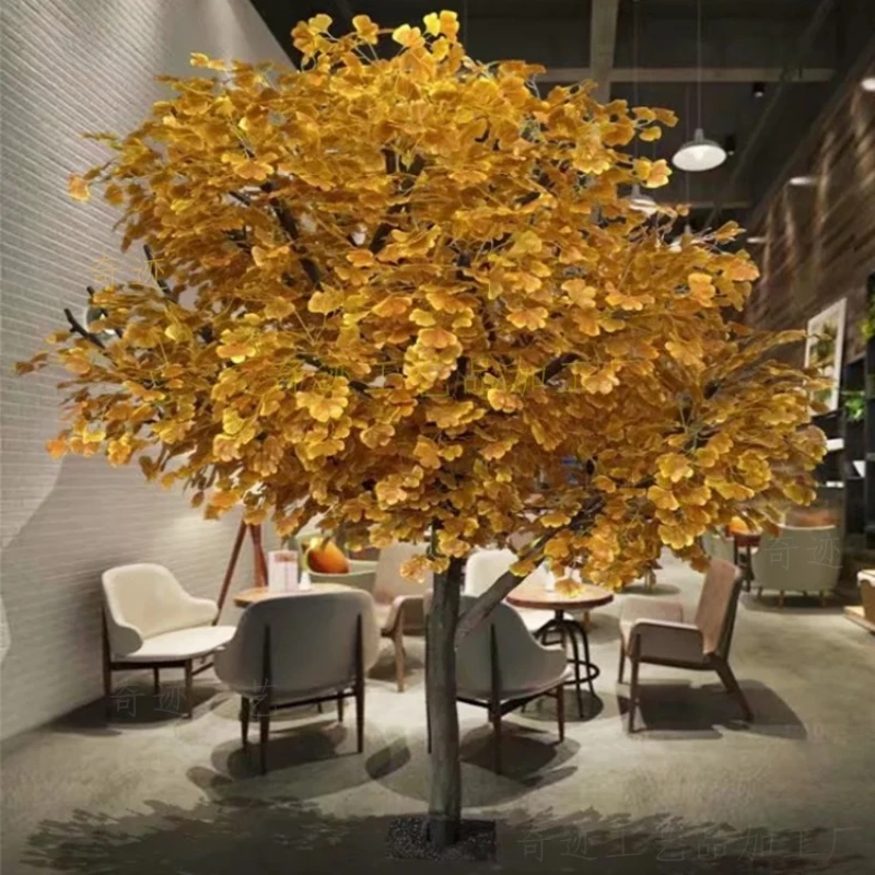 New Chinese style simulated ginkgo tree Chinese style simulated plant simulated tree hotel shopping mall decoration - Image 6