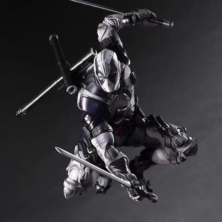 

Bandai 7 Types Play Arts Deadpool Spiderman Iron Man Wolverine Black Series Super Heroes Action Figure Model Toys Anime Gift