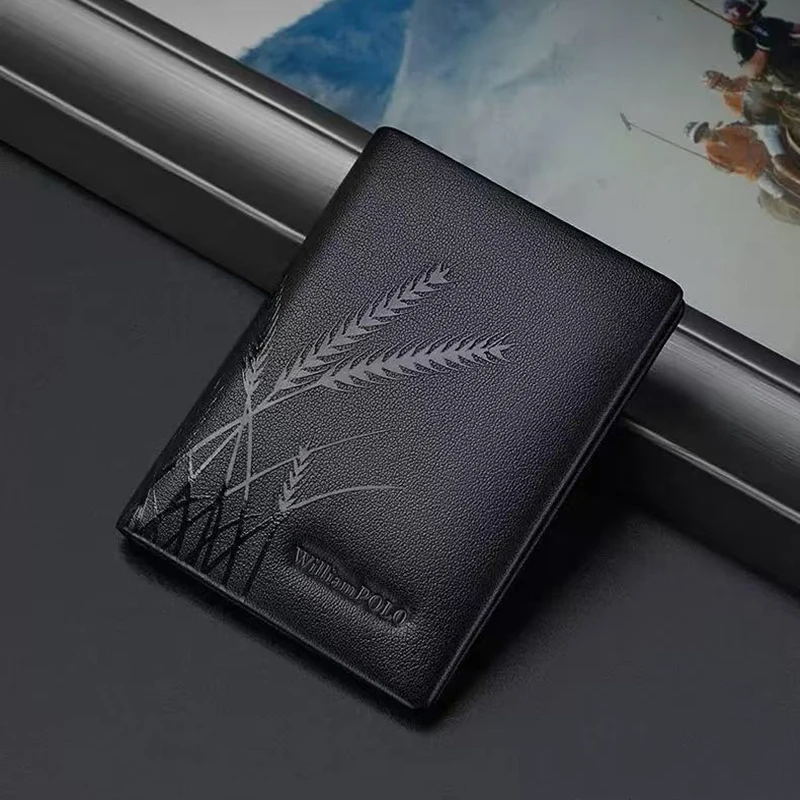 حقيبة بطاقات جلدية للرجال، حامل بطاقات شخصي صغير، مشبك بطاقات رفيع للغاية