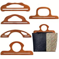 2PCS Simple Fashion Wooden Shoulder Bag Canvas Bag Handle Beach Bag Crochet Bag DIY Handle Decoration Accessories