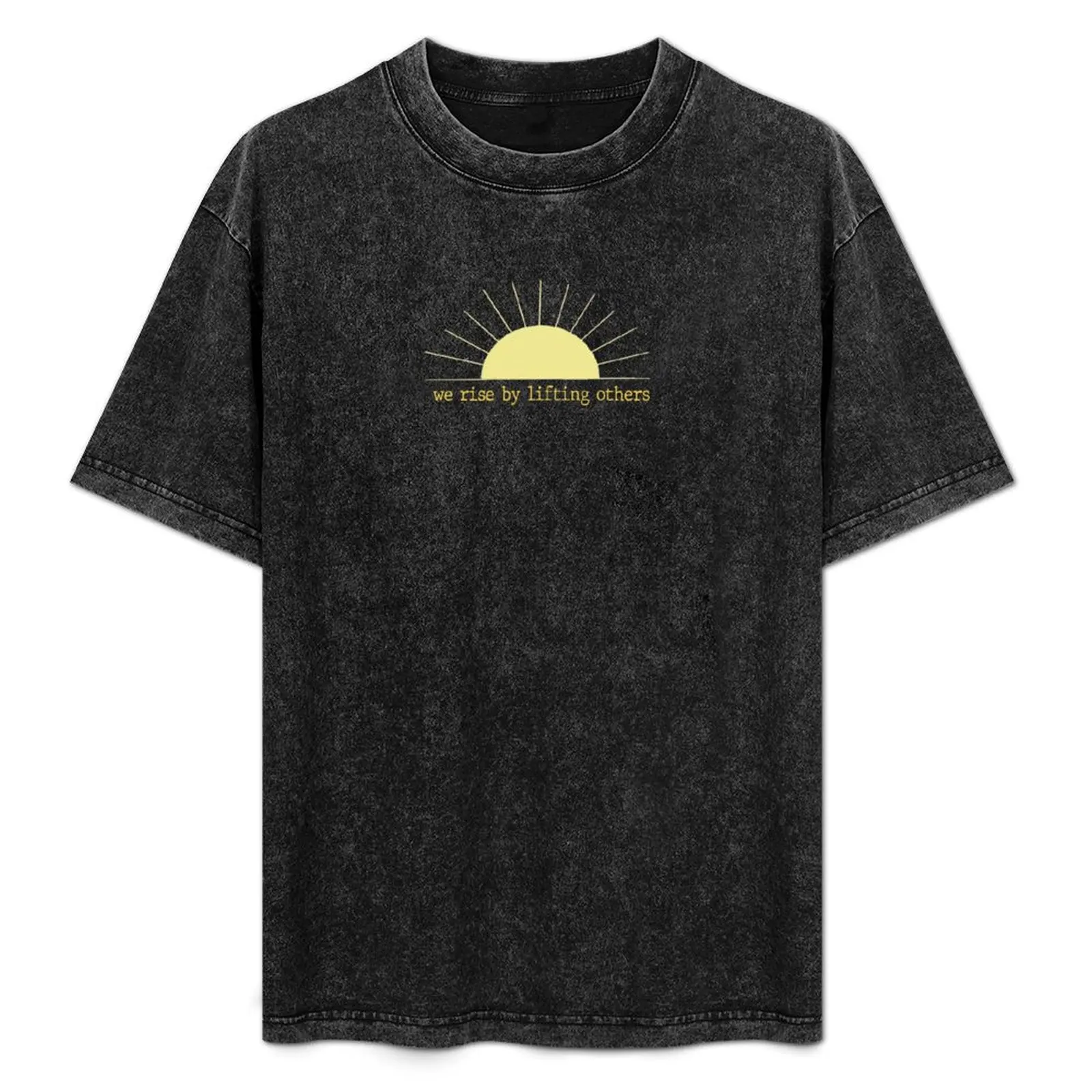 

we rise by lifting others T-Shirt Basic Solid Color Short Sleeve Cotton Top