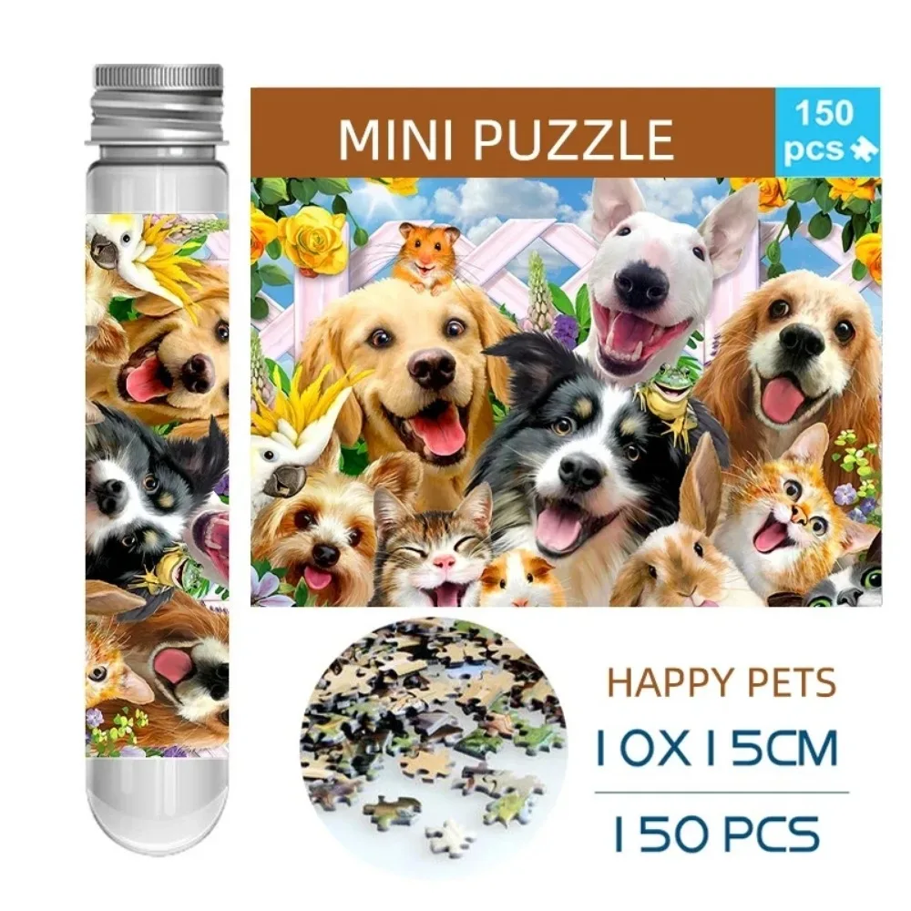 MaxRenard Jigsaw Puzzle Mini Pieces 150pcs Test Tube Educational Family Game Portable Leisure Toy