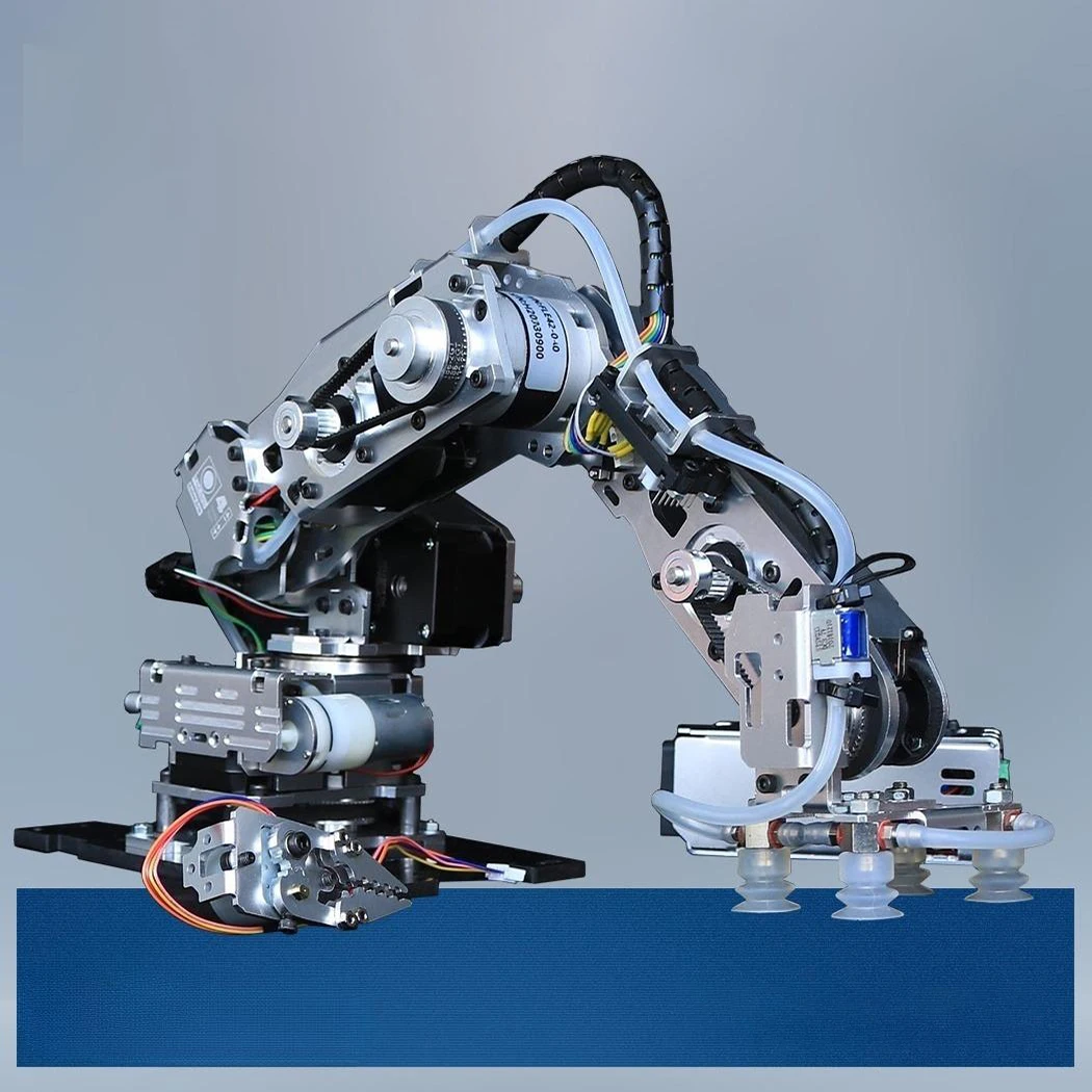 Big Load 4 Axis Stepping Robotic Arm with Suction Cup Pump Stepper Motor Metal Model for Arduino Robot DIY Kit