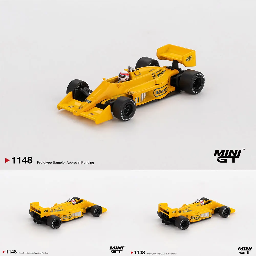 MINIGT 1/64 Lotus 99T #11 Satoru Nakajima 1987 Monaco GP Diecast F1 Model, Blister Hanging Display Package