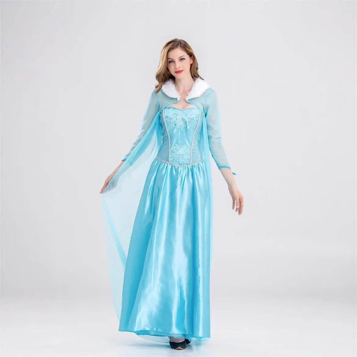 Elsa Queen Performance Costume Stage ow Princ Gonna Tema Costume tradizionale da donna Primavera 2025 Nuovo arrivo