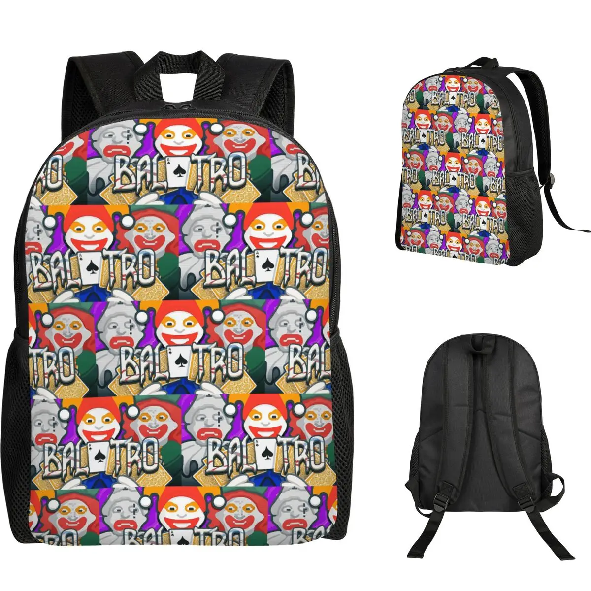 Balatro Playing Card Jocker Lusty Joker Backpack Student Boys Girls BookBag School Bag Laptop Shoulder Bags