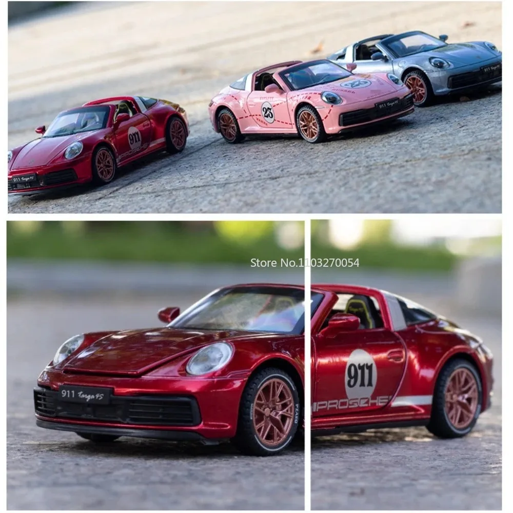 1:32 911 Targa 4S Cayenne Diecasts نموذج سبيكة ألعاب للأولاد سيارة خارقة مصغرة 4 أبواب مفتوحة مقتنيات المركبات لهدايا ألعاب الأطفال #6