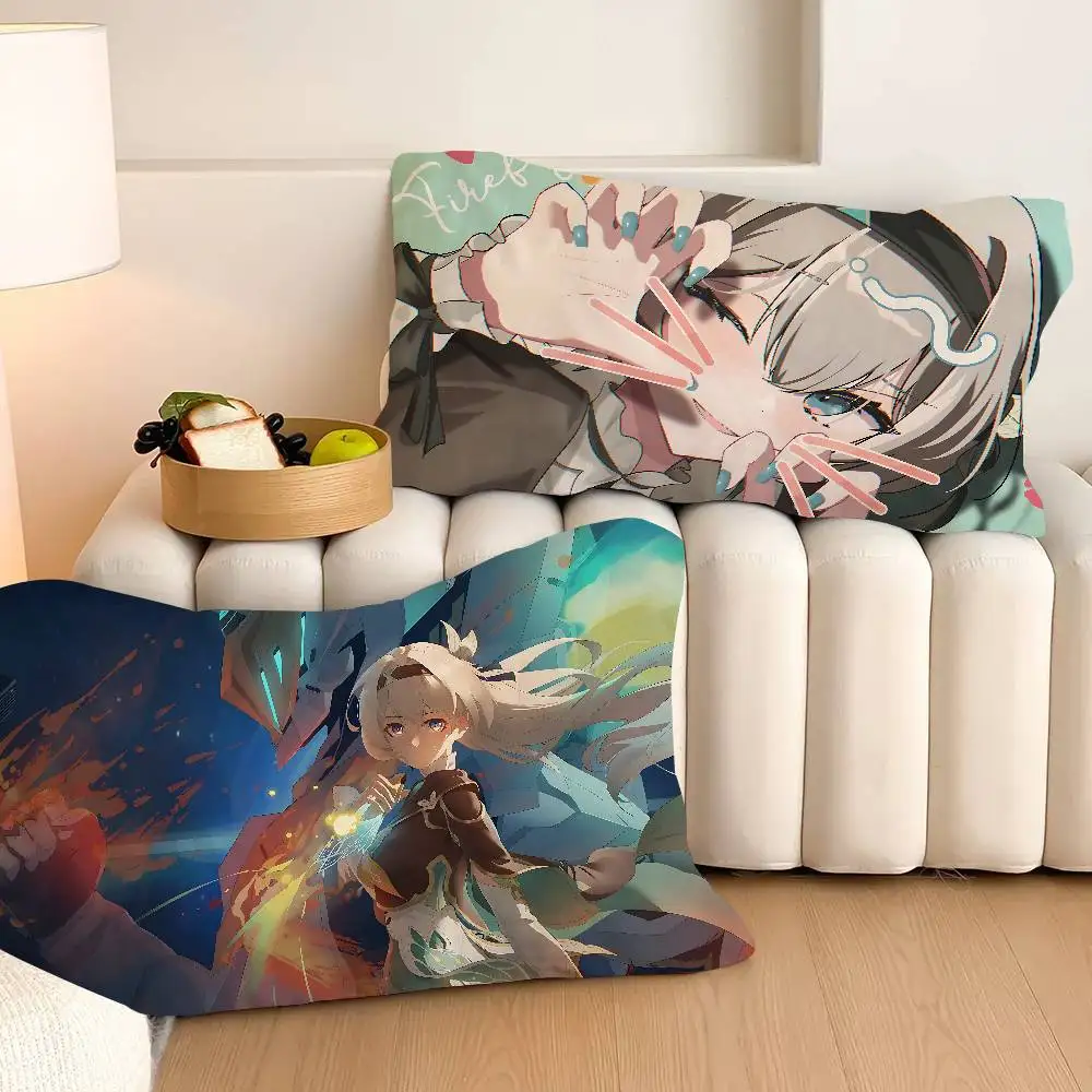 

Pretty Hot Firefly Honkai Star Rail Gaming New Polyester Pillow Towel - Anti-Head Oil Dirt-Proof Cover For Household Use