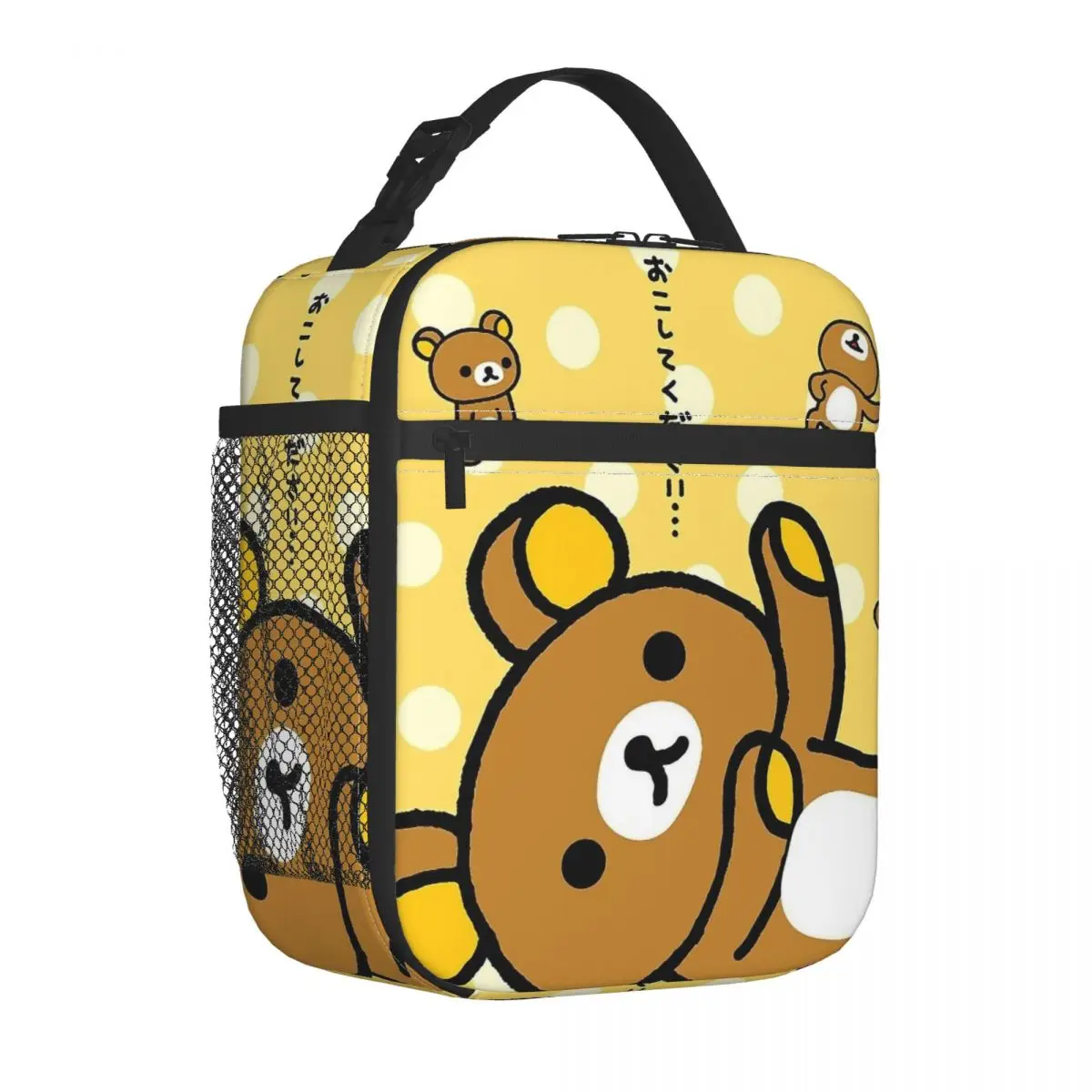 

Sleepy Rilakkuma Изолированные сумки для обеда Многоразовая термосумка Контейнер для обеда Большая емкость Ланч-бокс Tote Bento Pouch School