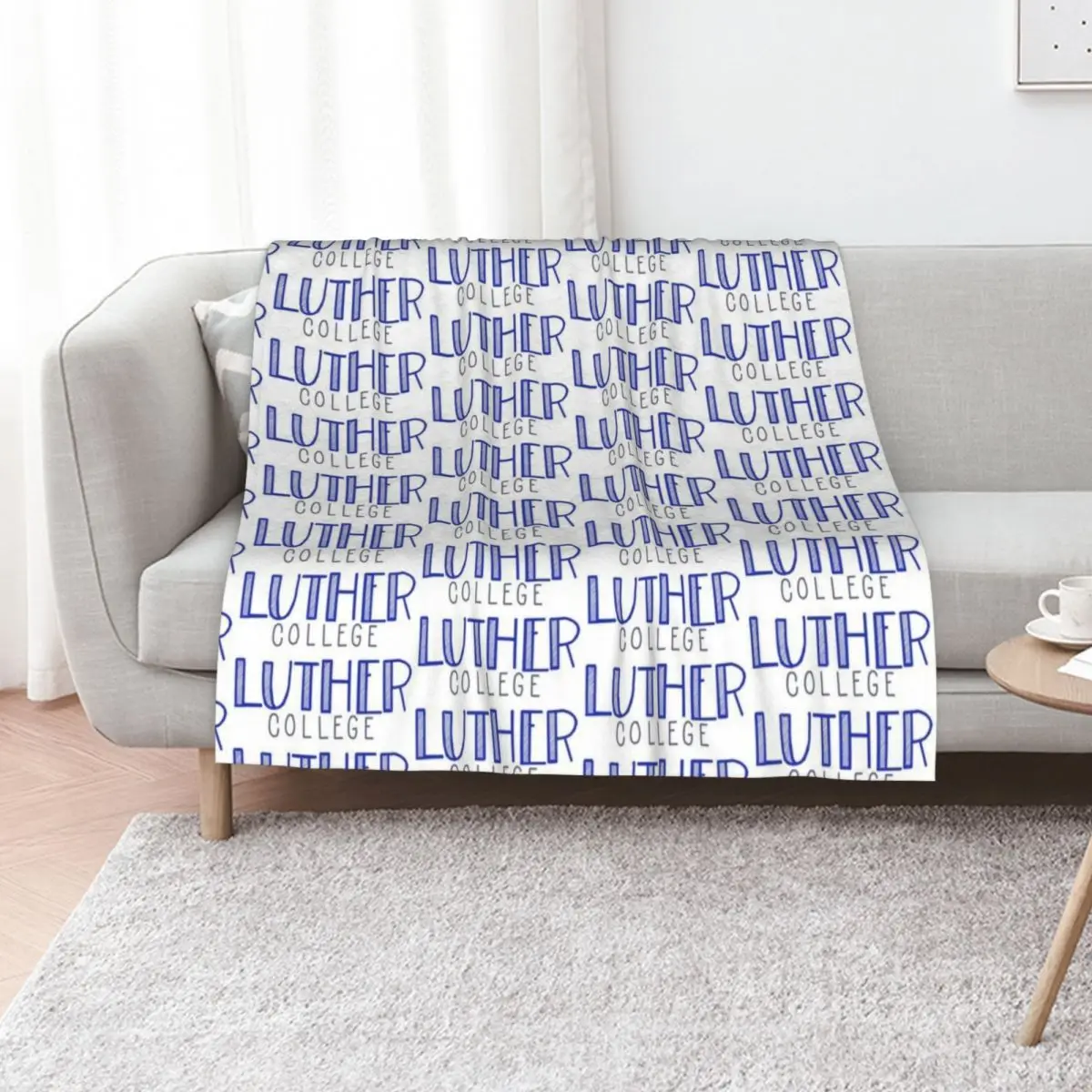 

Luther College Throw Blanket Decorative Sofas Soft Plaid Furry Flannels Blankets