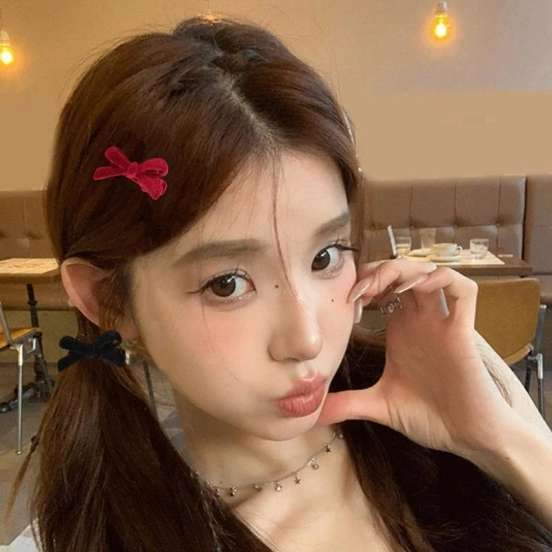 

10pack Lovely Velvets Bows Hair Clip Lovely Bowknot Baby Hair Barrettes 15UB