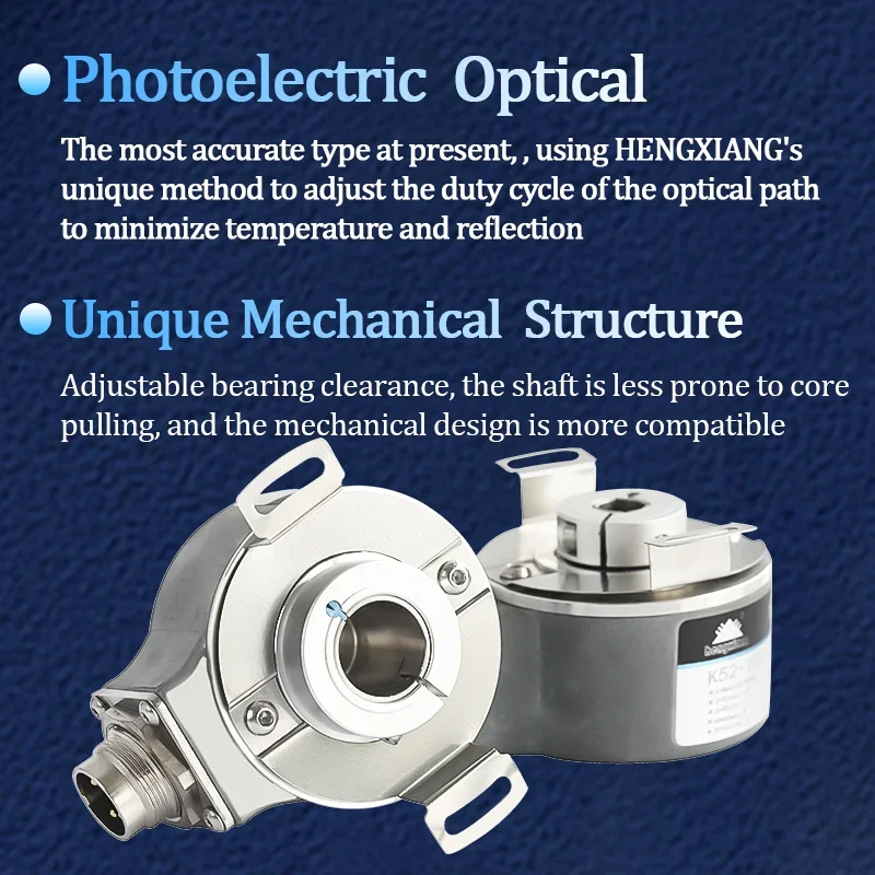 K52 1000 1024 2000 2500 3600 5000PPR push pull output encoder can replace GHH60-15G2048BMP526 encoder 2048ppr