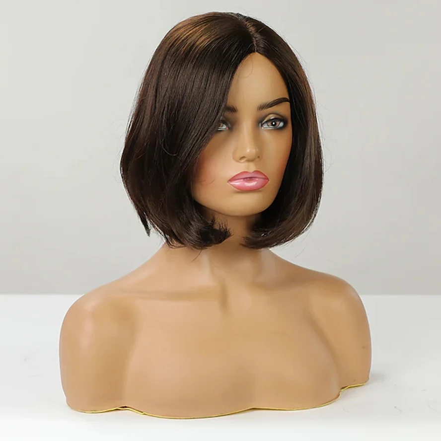 Human Hair Capless Wigs Human Hair Straight  Natural Straight Bob Pixie Cut Layered Haircut Lace Hairline Women Wigs