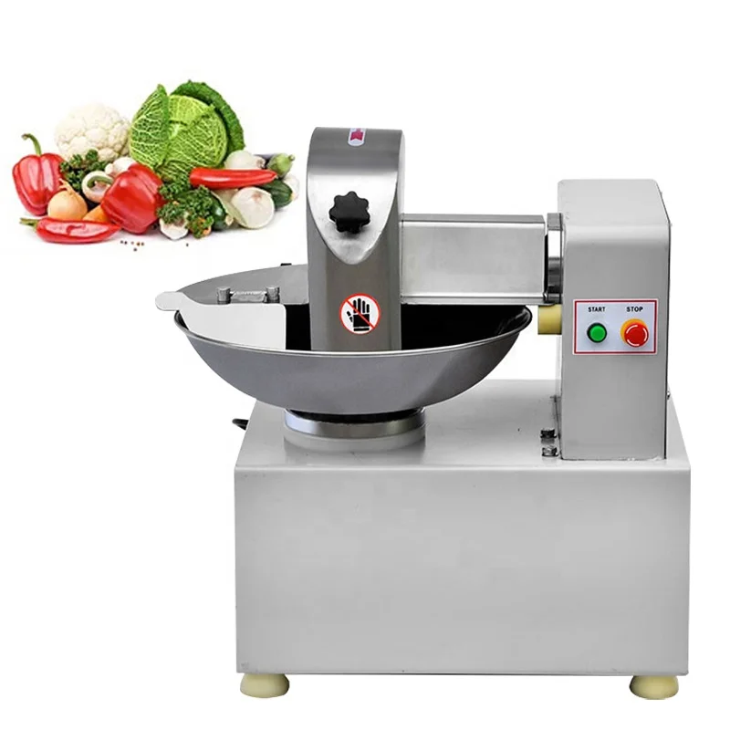 

Mixer Meat Chopping Machine and Meat Bowl Cutter Chopper Stainless Steel Commercial Vegetable Brake Machine