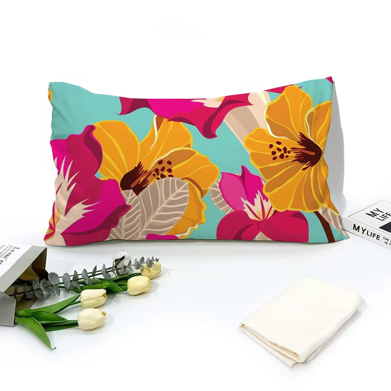 

Colorful Floral Print Pillowcase: Add a Touch of Vibrancy to Your Bedroom Bedroom Living Room Sofa Cushion Cover