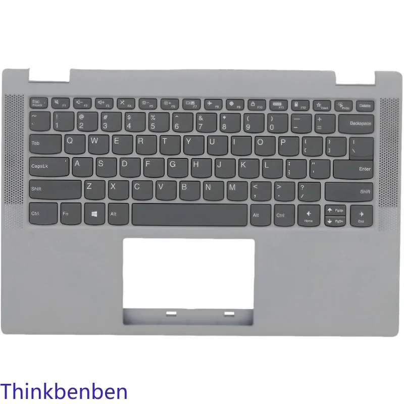 US English Platinum Grey Keyboard Upper Case Palmrest Shell Cover For Lenovo Flex 5 14ALC05 14ARE05 14IIL05 14ITL05 5CB0Y85332