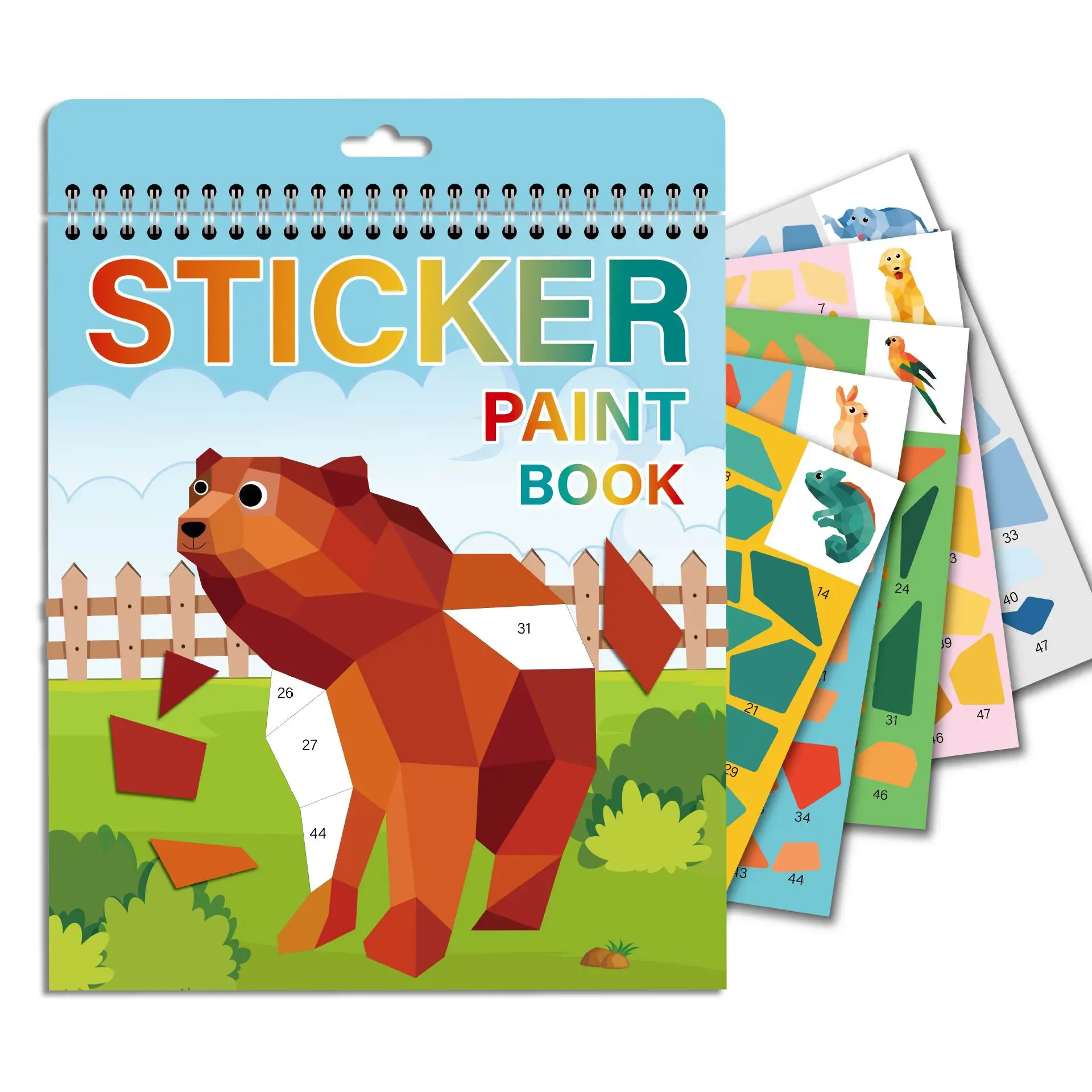 

Набор для творчества: мозаика-наклейки, книга-наклейки с мультяшными героями, развивающая книга для детей, развивающая концентрацию, книга-наклейки на пружине