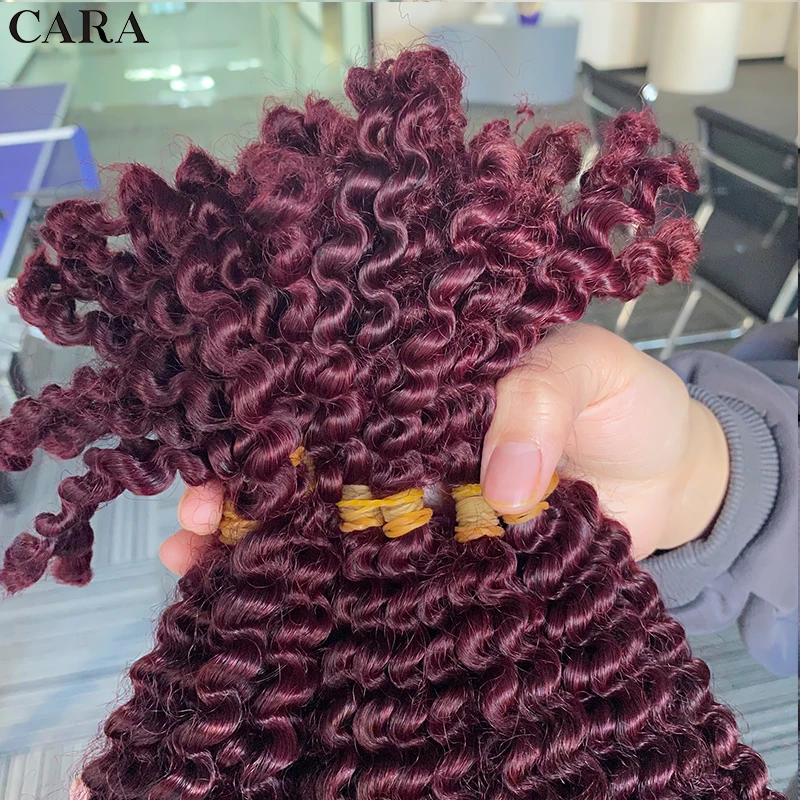 Extensions de cheveux afro crépus bouclés Microlocs, mèches sans nœuds, tresses en vrac pour tressage, tresses au crochet pour noir, sans trame