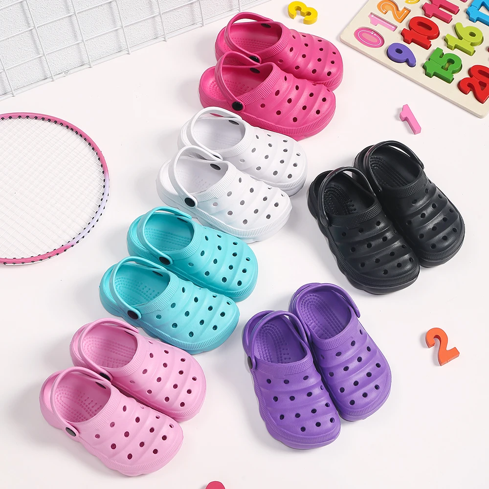 Children's Summer House Slippers Boy Girl Casual Garden Clogs Outdoor Sandals for Non-Slip Shower Beach Shoes