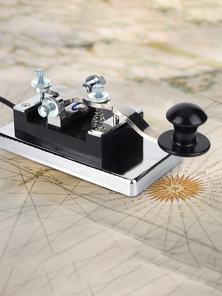 الفولاذ المقاوم للصدأ مورس كود CW المدرب المتعلم لتقوم بها بنفسك التلغراف مفتاح مورس مفتاح الموجات القصيرة راديو الاتصالات وسائل تعليمية