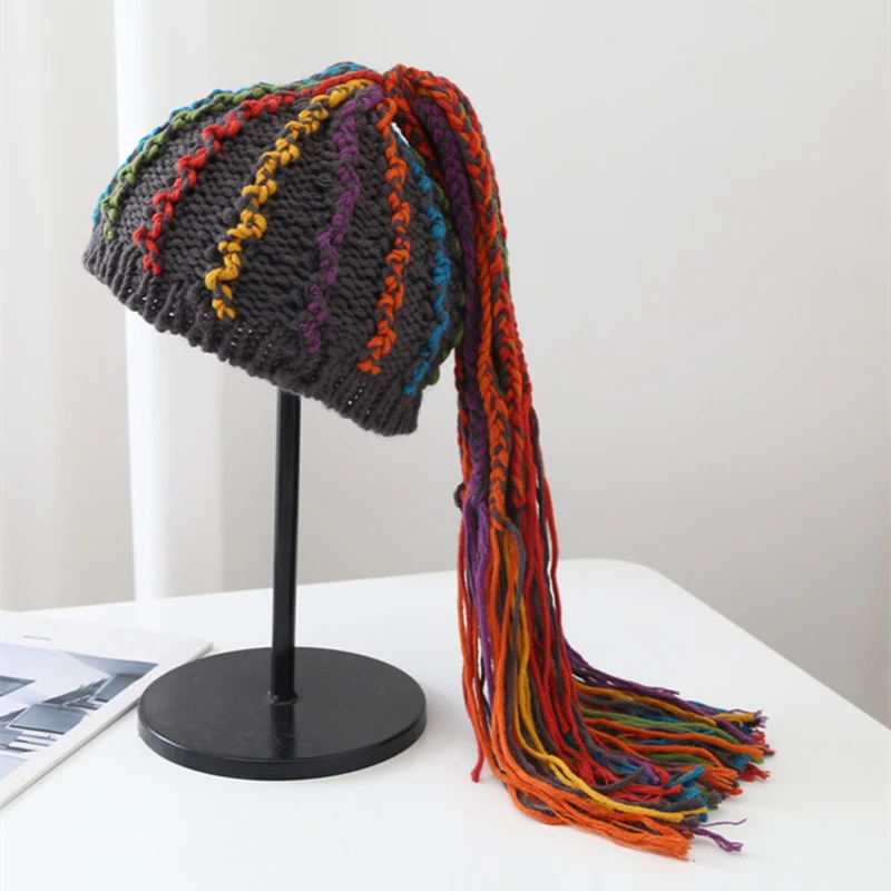 Hip Hop Hat Knit Winter Dreadlocks Reggae Winter Cap Warm Hat Beanie Caps Wig Braids Hat For Women Men