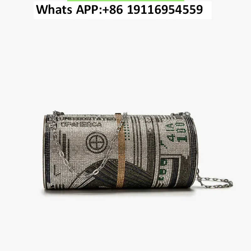 

Сумка для ужина USD, новая сумка с бриллиантами, маленькая круглая цепочка, маленькая сумка, ручная сумка через плечо на одно плечо