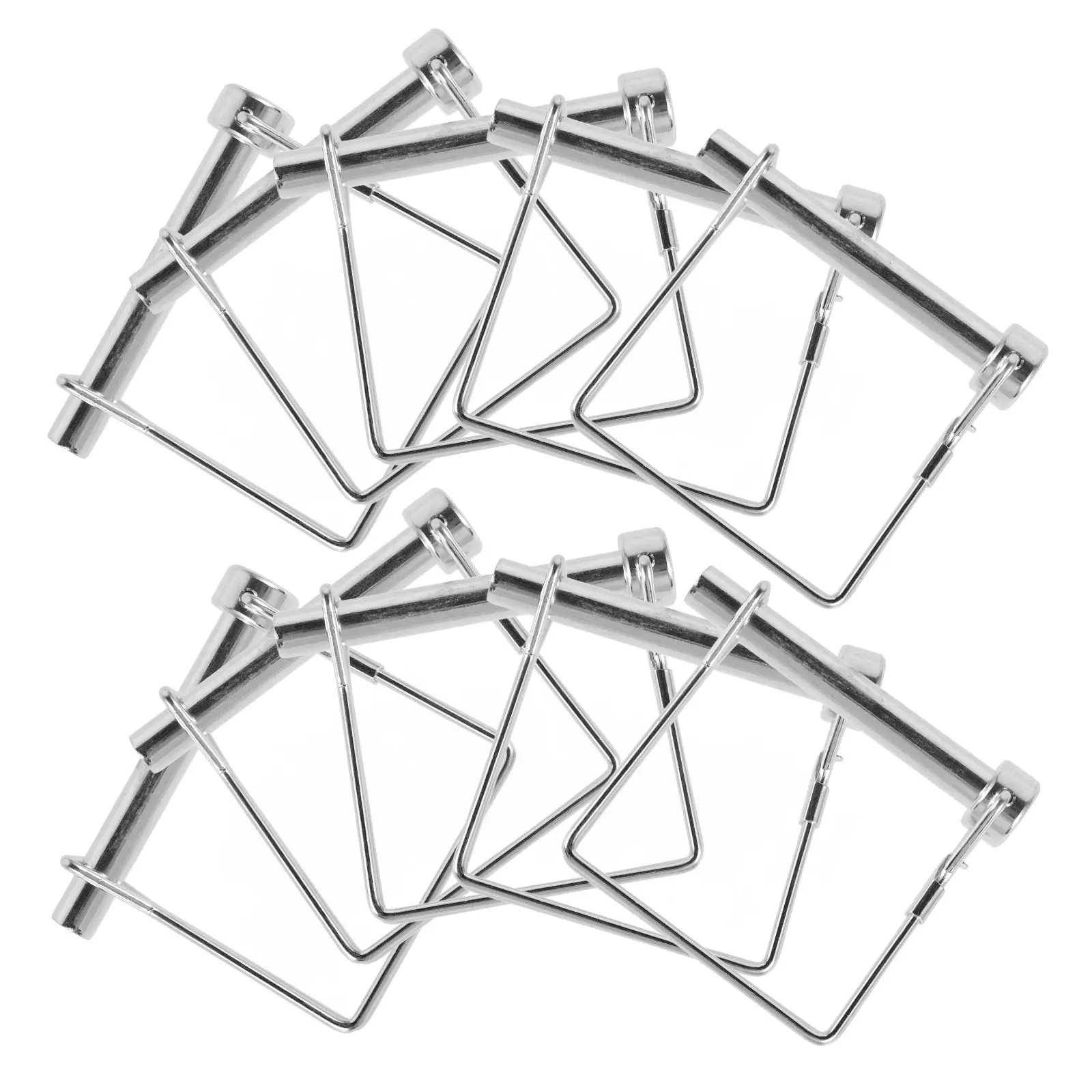 10Pcs Locking Pins Spring Steel Square Heavy Duty Trailer Hitch Pins Towing Pin Trailer Coupler Locks Locking Pin