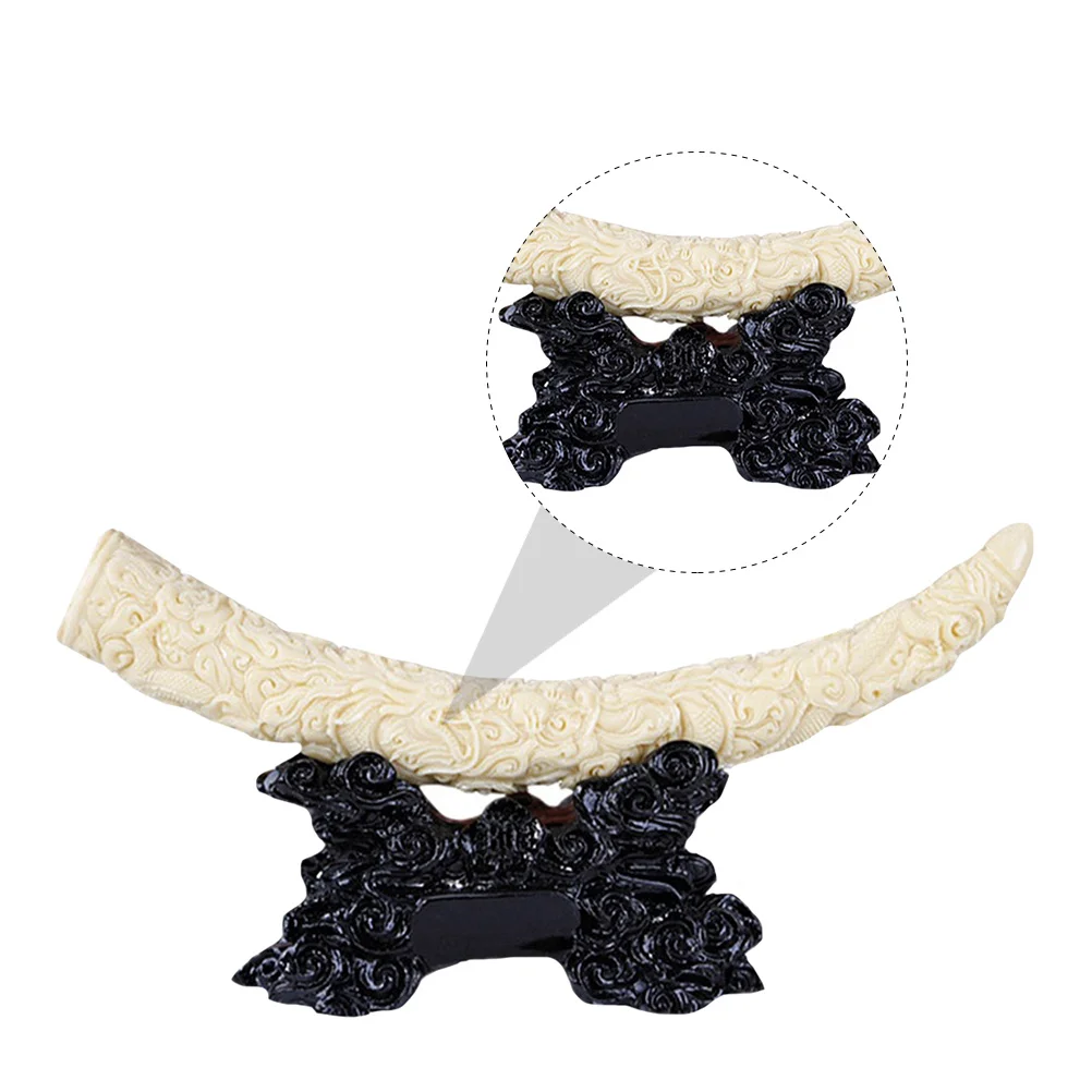 

1Pcs Eco Friendly Resin Ivory Ornament Exquisite Details Lifelike Realistic Gift Friends Family Decor Imitation Ivory