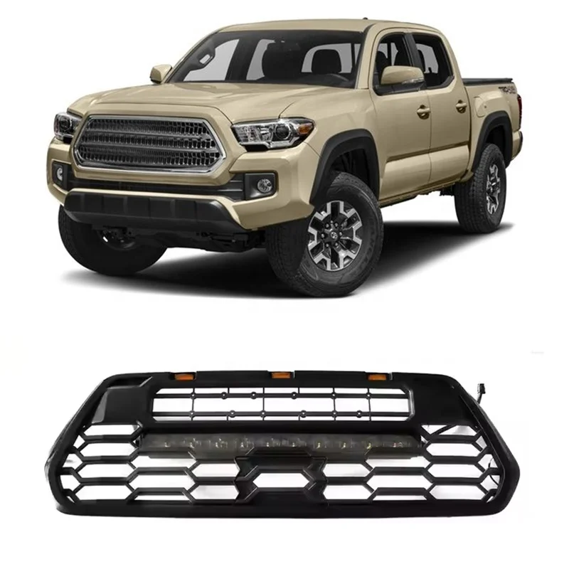 

Spedking High Quality 4X4 Car Accessories ABS Front Bumper Grill With LED Light For TOYOTA TACOMA 2016+ Car grills