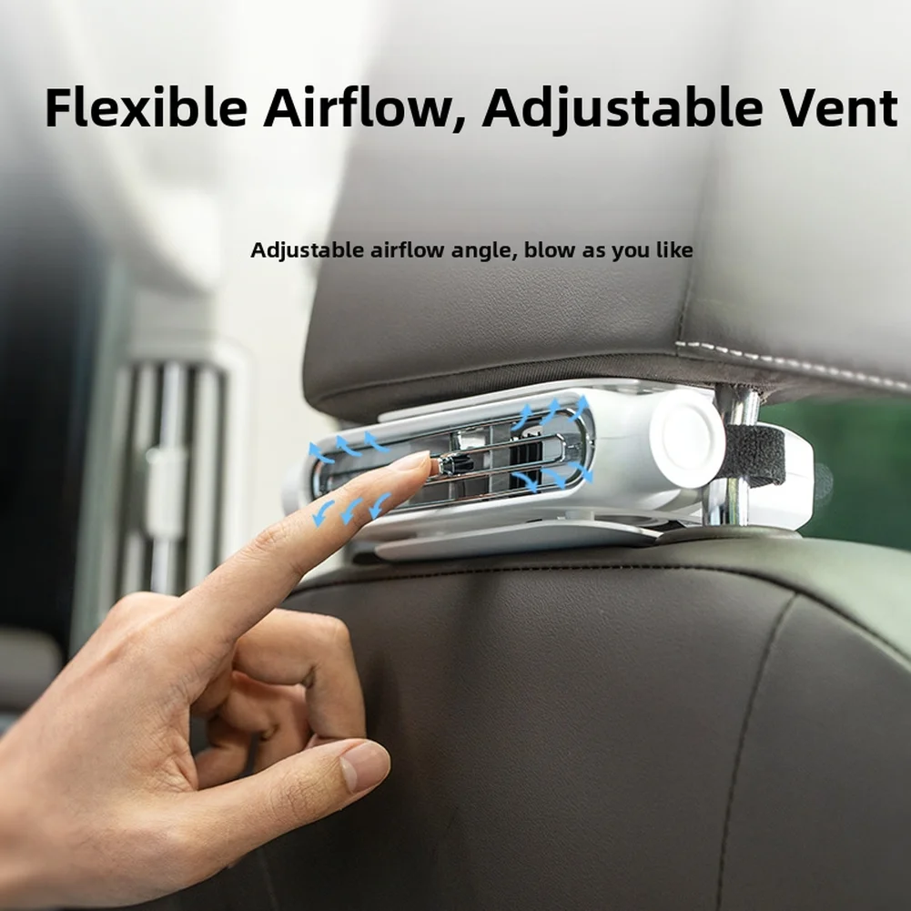 Car Seat Cooling Fan With 3 Speeds For Enhanced Airflow And Comfort In Front Or Rear Seats Black Or White