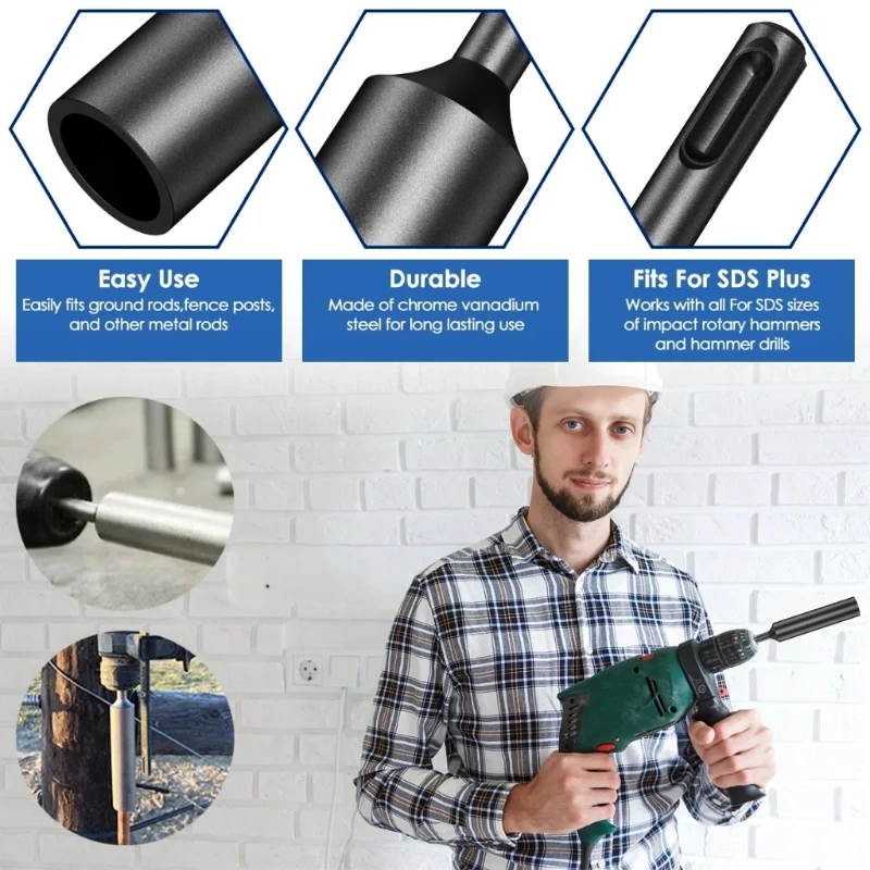 SDS Ground Rod Driver for 5/8 Inch 3/4 Inch Ground Rods Replacement