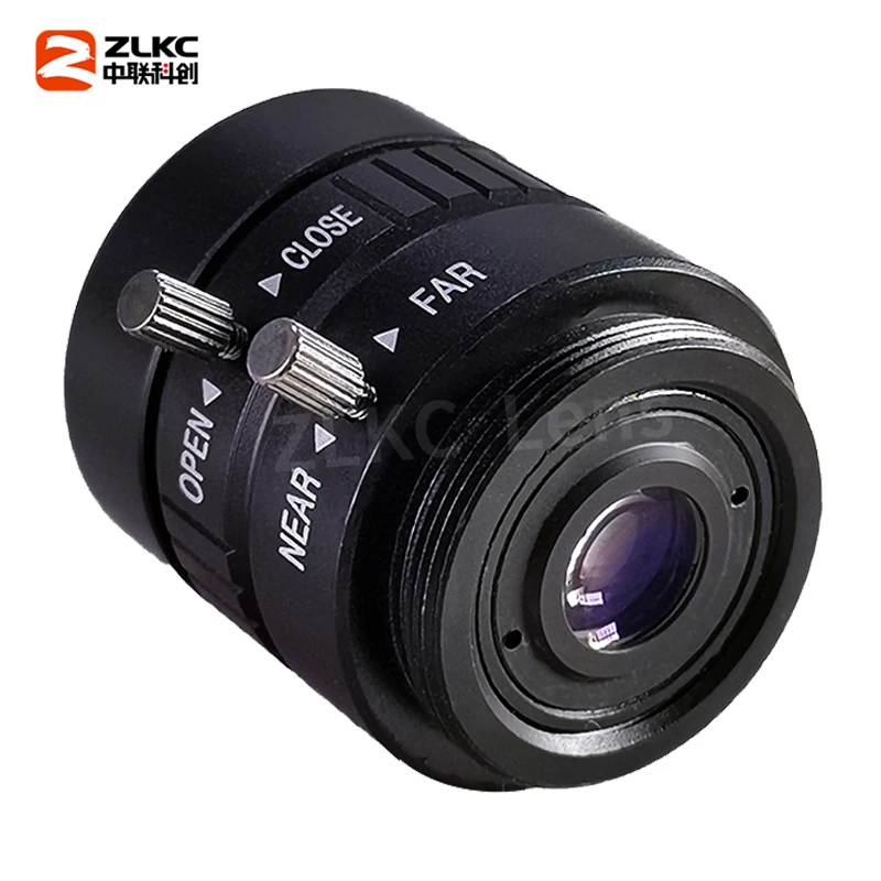 عدسة ZLKC CS ثابتة مثبتة على عدسة صناعية بؤرية يدوية F1.2 قزحية ، FA Megapixel لكاميرا رؤية الماكينة ، 4 عدسة ماكرو ،. 7 بوصة