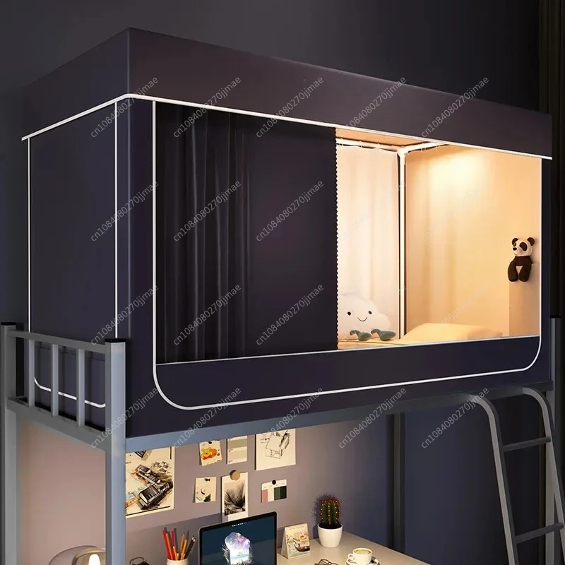 

School season student dormitory mosquito net dormitory mosquito proof three doors bed curtain upper and lower bunk