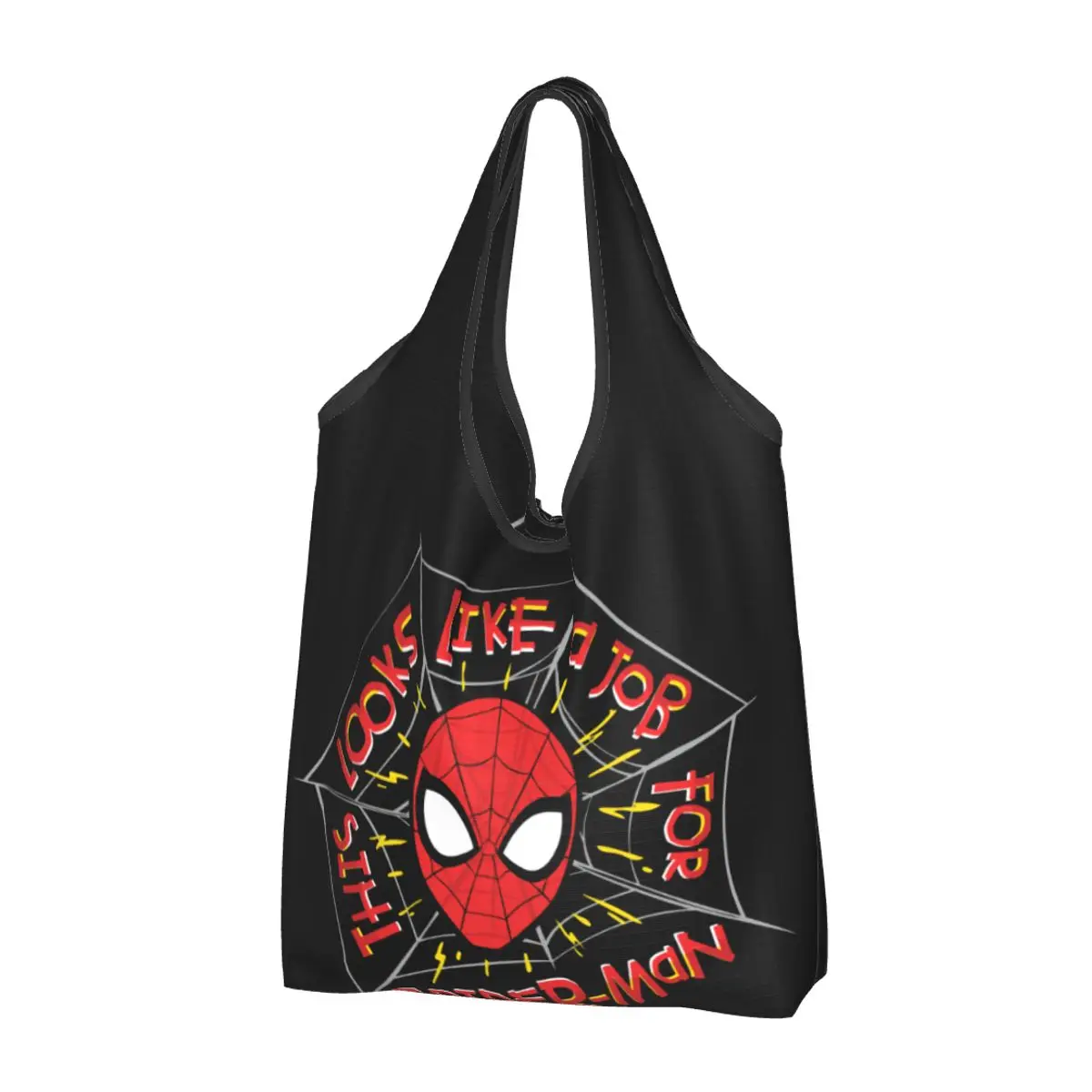 Custom Kawaii Print Action Spider Man Comics Shopping Tote Bags Portable Shoulder Shopper Superhero Movie Handbag