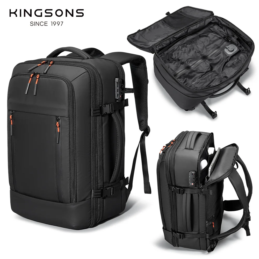 Kingsons High-End Vacuum Pump Laptop Backpack Waterproof Multifunctional for Business Travel