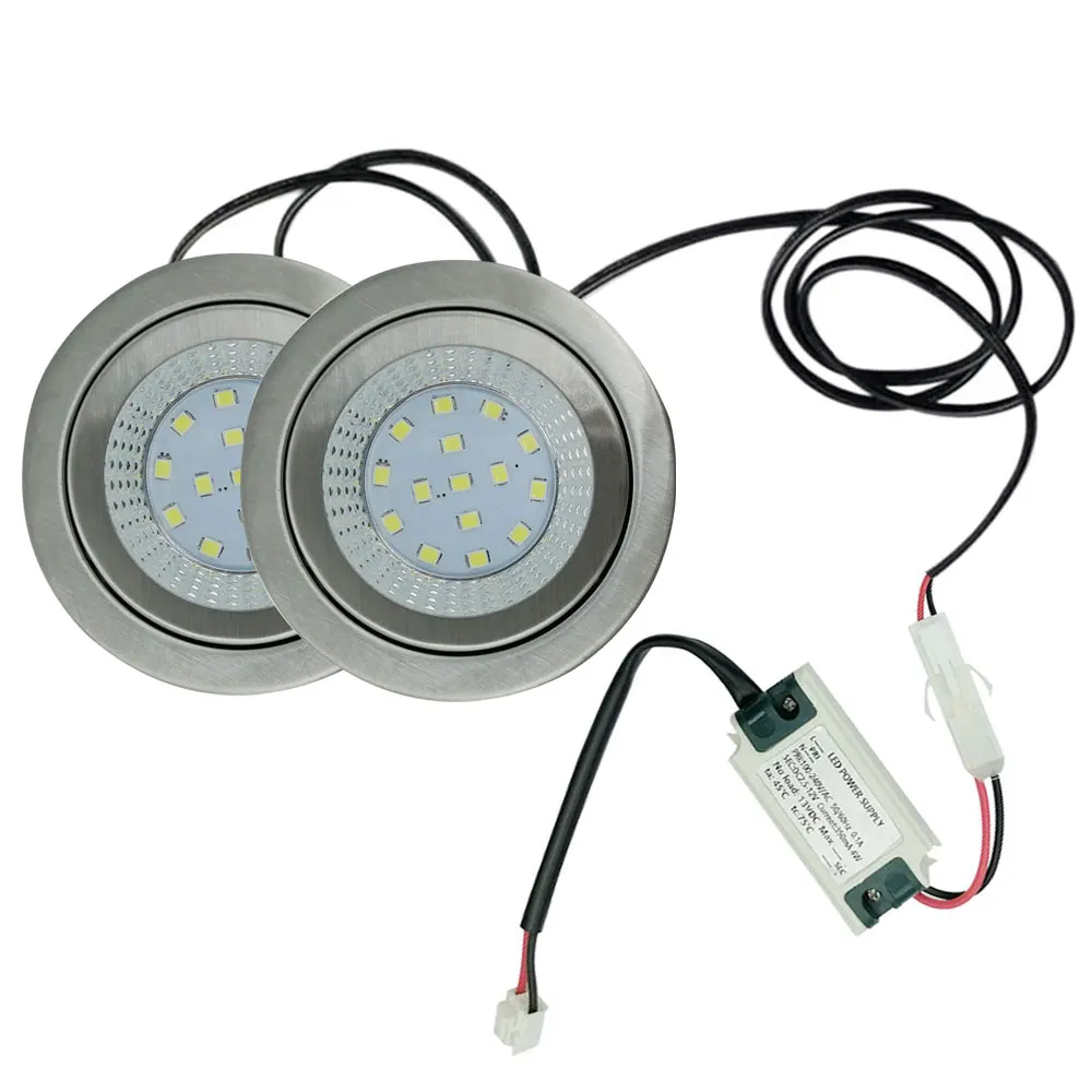 1-Set 68mm Range Hood Stove Light 50mm 2-1/8in Hole 1.5W LED Smoke Fan Light Kitchen Cabinet Hood Light 20W Halogen Equivalent