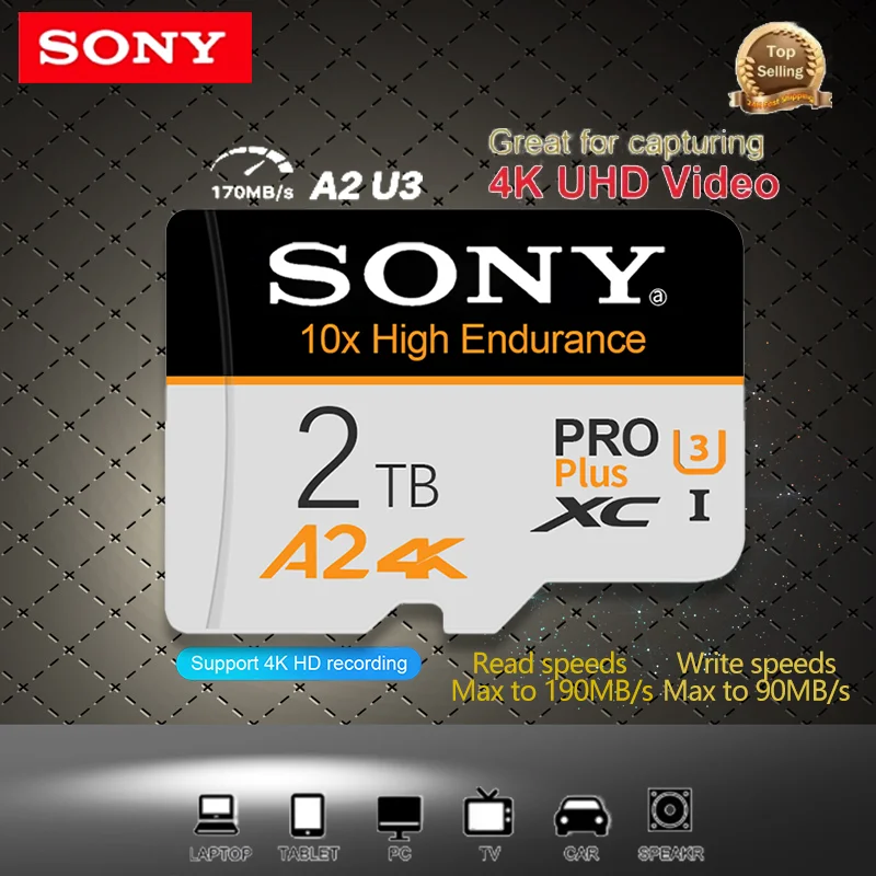 

SONY Original 2TB 1TB Micro TF SD Card High Speed Memory Card 512GB 128GB Class TF Card For Drone Equipment Audio Switch Phone