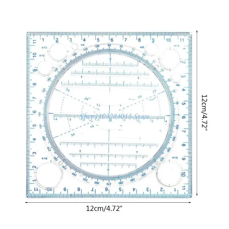 R6FF Circle Drawing Drawing Ruler Geometric Drawing righer Carpenter Measuring Drafting Right