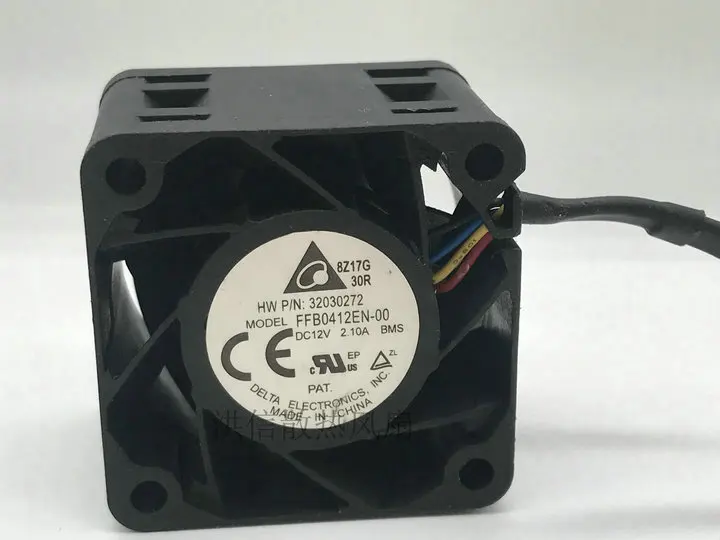 

Delta Electronics FFB0412EN-00 40x40x28mm 4-Wire 40mm Cooling Fan DC 12V 2.10A for Electronics