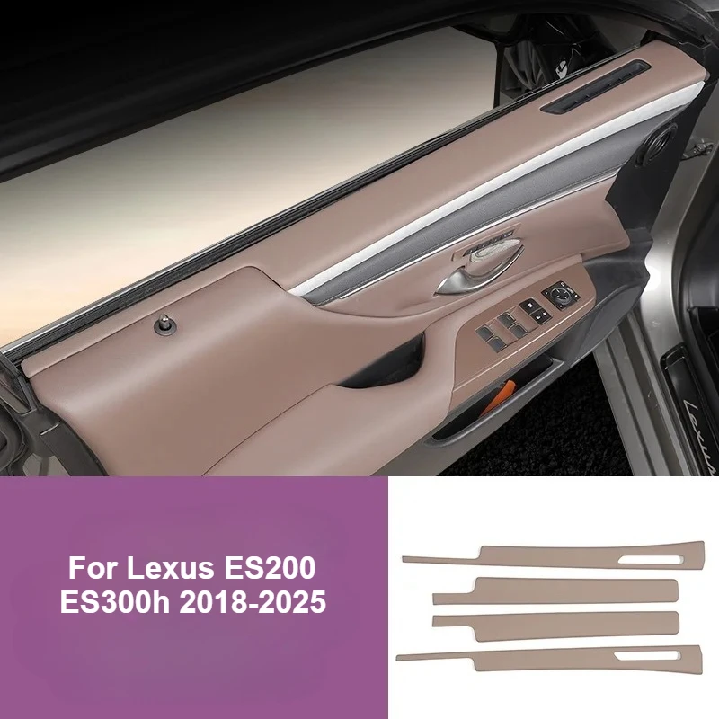 

Car Door Panel Decoration Strips Leather Wrapped Anti-scratch Protective Cover for Lexus ES200 ES300h 2018 2019 2020-2025