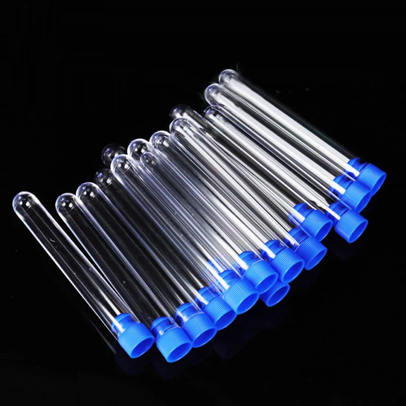 

50 Pcs 12*60mml Laboratory Test Tubes Sample Vials Storage Containers Clear Tube for Sample Testing Sample Tubes Labs Supplies