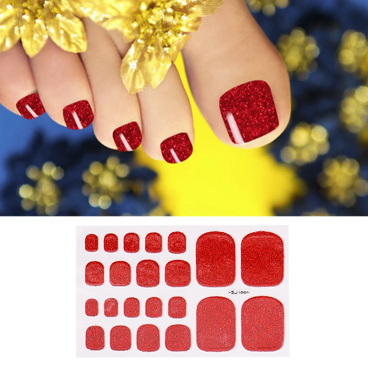 

1pc 8 Sheets Nail Stickers Self Adhesive Nails Decor Decals Bright Toenail Ornament Pattern Manicure Party Gift