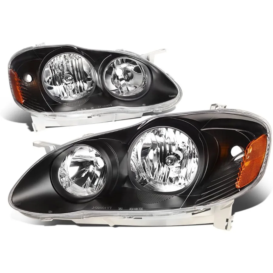 

Фары в сборе, совместимые с Corolla E120 2003-2008 годов, замена галогенных фар со стороны водителя и пассажира OE Style Bla