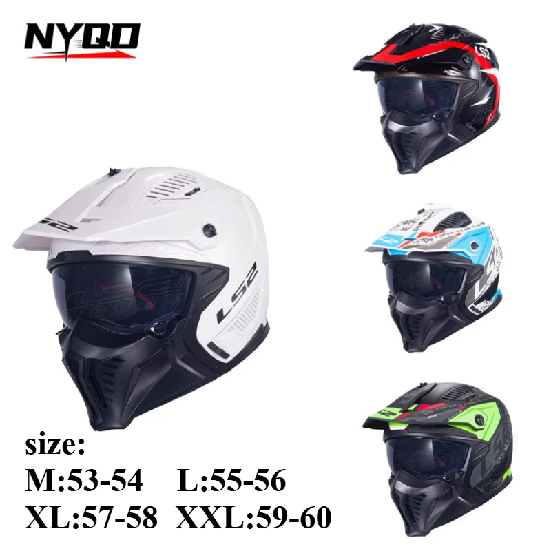 

LS2 OF606 Drifter Unisex Combination Open Face Helmets Motorcycle Motocross Men Women Fashion Riding Helmets helmet motorcycle