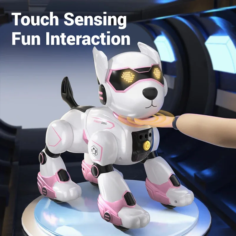 

RC Robot Electronic Dog Funny Stunt Dog Voice Command Programmable Touch-sense Music Song Robot Dog for Boy Girls Children Toys
