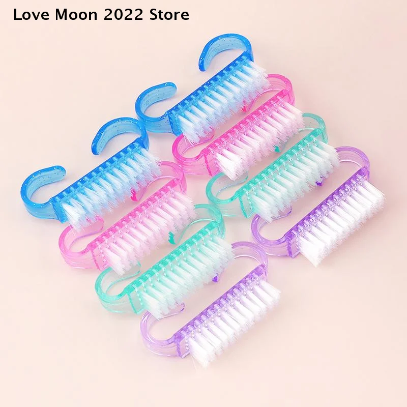 【LM】10/20 Stuks Plastic Nagelborstels Mix Kleur Nagel Hand Schrobben Reinigingsborstel Dust Cleaner Nail Art manicure Soft Remover Gereedschap